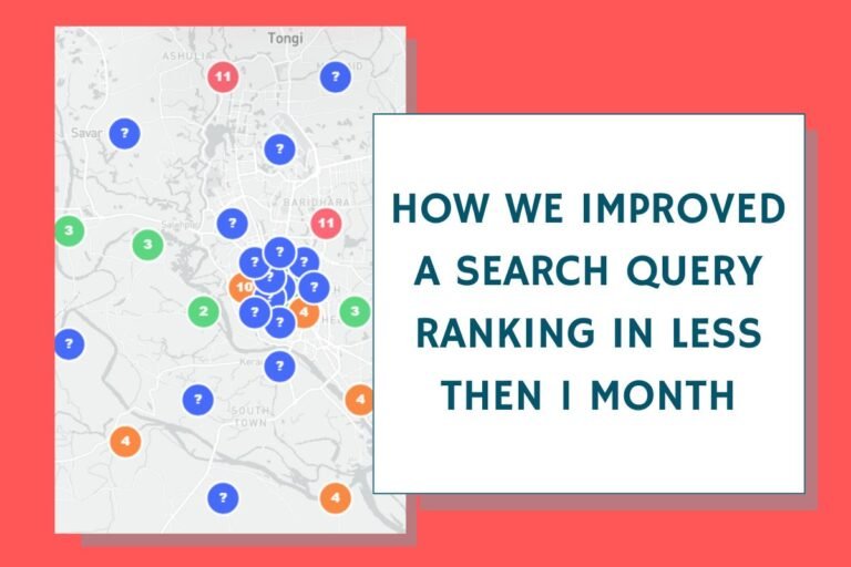 How We Improved a Search Query Ranking in Less then 1 Month